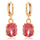 Earrings Delicate Dazzling Fashionable All-match Ellipse Zircon   red - Mega Save Wholesale & Retail - 1