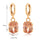 Earrings Delicate Dazzling Fashionable All-match Ellipse Zircon   red - Mega Save Wholesale & Retail - 3