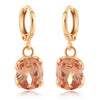 Earrings Delicate Dazzling Fashionable All-match Ellipse Zircon   champagne - Mega Save Wholesale & Retail - 1