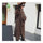 Puff Sleeve Cardigan Loose Knitwear Sweater Coat   khaki - Mega Save Wholesale & Retail - 3
