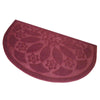 Door Floor Ground Mat Carpet Semi-circle Embossed 50x80cm wine red - Mega Save Wholesale & Retail - 1