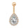 Fashionable Big Water-drop Zircon Navel Nail Ring Body Pucture    gold plated white zircon - Mega Save Wholesale & Retail - 1