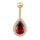 Fashionable Big Water-drop Zircon Navel Nail Ring Body Pucture   gold plated red zircon - Mega Save Wholesale & Retail - 1