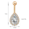 Fashionable Big Water-drop Zircon Navel Nail Ring Body Pucture    gold plated white zircon - Mega Save Wholesale & Retail - 5