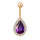 Fashionable Big Water-drop Zircon Navel Nail Ring Body Pucture    gold plated purple zircon - Mega Save Wholesale & Retail - 1