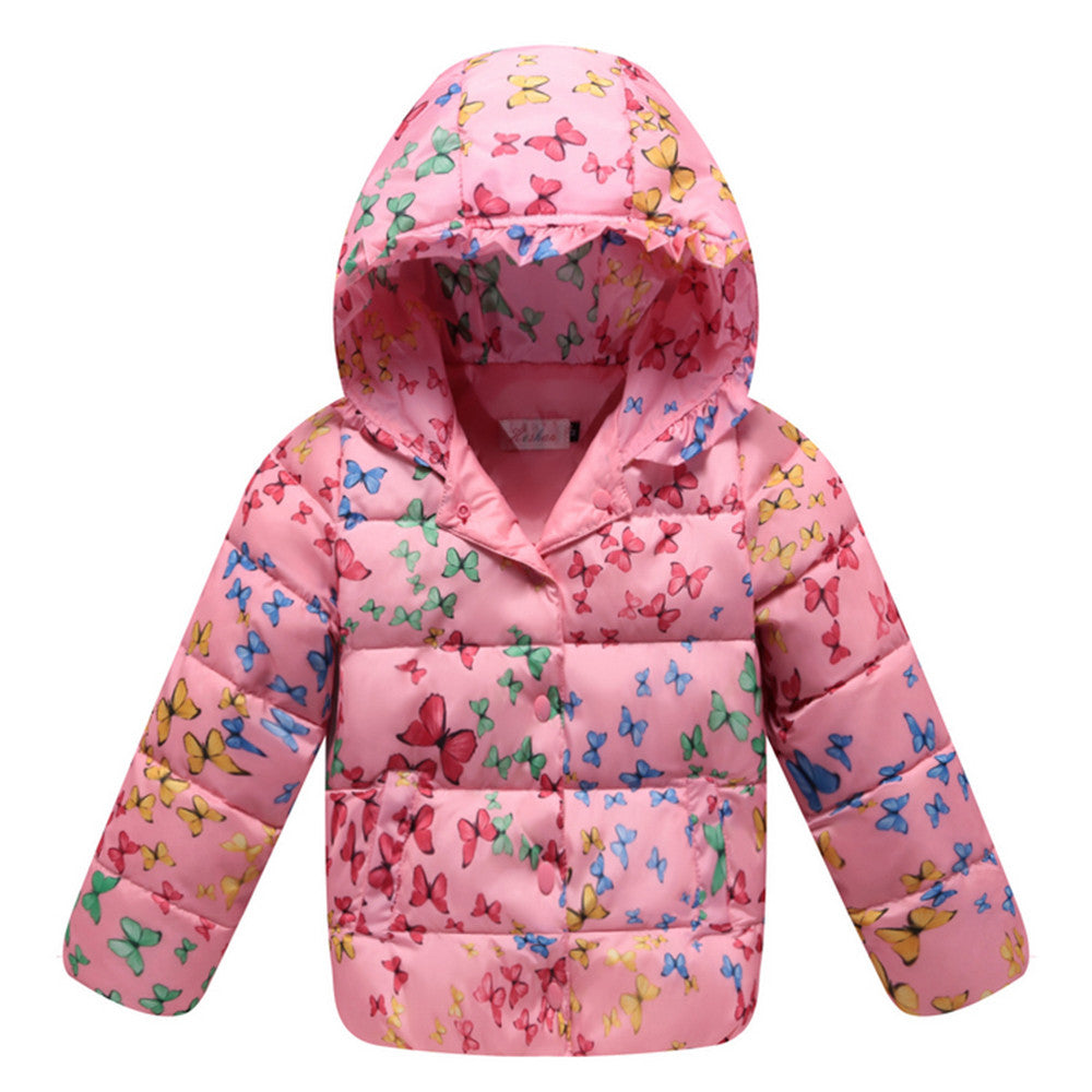 Child Down Coat Middle Long Thick Girl Coat Winter   pink    100cm - Mega Save Wholesale & Retail - 1