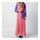 Summer Dress Muslim Splicing Bowknot Chiffon Dress   watermelon red+purple