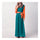 Summer Dress Muslim Splicing Bowknot Chiffon Dress    blue+orange
