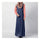 Summer Dress Muslim Splicing Bowknot Chiffon Dress   navy+pink