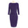 Woman Solid Color Pencil Skirt Slim Dress   purple   S - Mega Save Wholesale & Retail - 1