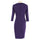 Woman Solid Color Pencil Skirt Slim Dress   purple   S - Mega Save Wholesale & Retail - 2