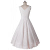 Hepburn Style Pleated Skirt Slim Sleeveless Dress   white   S - Mega Save Wholesale & Retail - 2