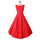 Hepburn Style Pleated Skirt Slim Sleeveless Dress   red   S - Mega Save Wholesale & Retail - 1