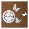 Home Decoration Mirror Sticking Quartz Wall Clock   silver - Mega Save Wholesale & Retail