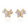 Ornament Ear Studs Butterfly 18K Gold Galvanized - Mega Save Wholesale & Retail - 1