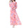 Muslim Robe Long Dress Long Sleeve Slim Chiffon   pink - Mega Save Wholesale & Retail - 2