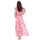 Muslim Robe Long Dress Long Sleeve Slim Chiffon   pink - Mega Save Wholesale & Retail - 3