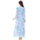 Muslim Robe Long Dress Long Sleeve Slim Chiffon   lake blue - Mega Save Wholesale & Retail - 3