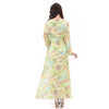 Muslim Robe Long Dress Long Sleeve Slim Chiffon   lime - Mega Save Wholesale & Retail - 3