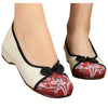 Peacock Old Beijing Cloth Embroidered Shoes   white - Mega Save Wholesale & Retail - 1