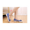 Old Beijing Cloth Shoes Woman Embroidered Shoes Literary Style Slipsole Increased within  blue - Mega Save Wholesale & Retail - 2
