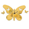 Wall Clock Creative 3D Buitterfly Mirror Moveable Sticking   golden - Mega Save Wholesale & Retail