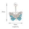 Butterfly Navel Buckle    gold plated white zircon - Mega Save Wholesale & Retail - 5