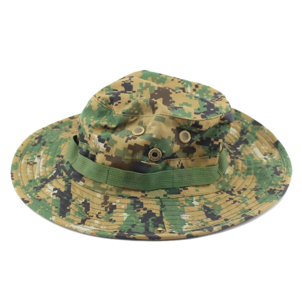Outdoor Casual Combat Camo Ripstop Army Military Boonie Bush Jungle Sun Hat Cap Fishing Hiking   Digital Woodland