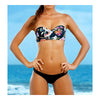 Women Bikini Swimwear Swimsuite Floral High Waist   black pants  S - Mega Save Wholesale & Retail