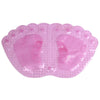 PVC Foot Shape Ground Floor Foot Mat Anti-skidding transparent pink - Mega Save Wholesale & Retail - 1