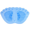 PVC Foot Shape Ground Floor Foot Mat Anti-skidding transparent blue - Mega Save Wholesale & Retail - 1