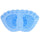 PVC Foot Shape Ground Floor Foot Mat Anti-skidding transparent blue - Mega Save Wholesale & Retail - 1