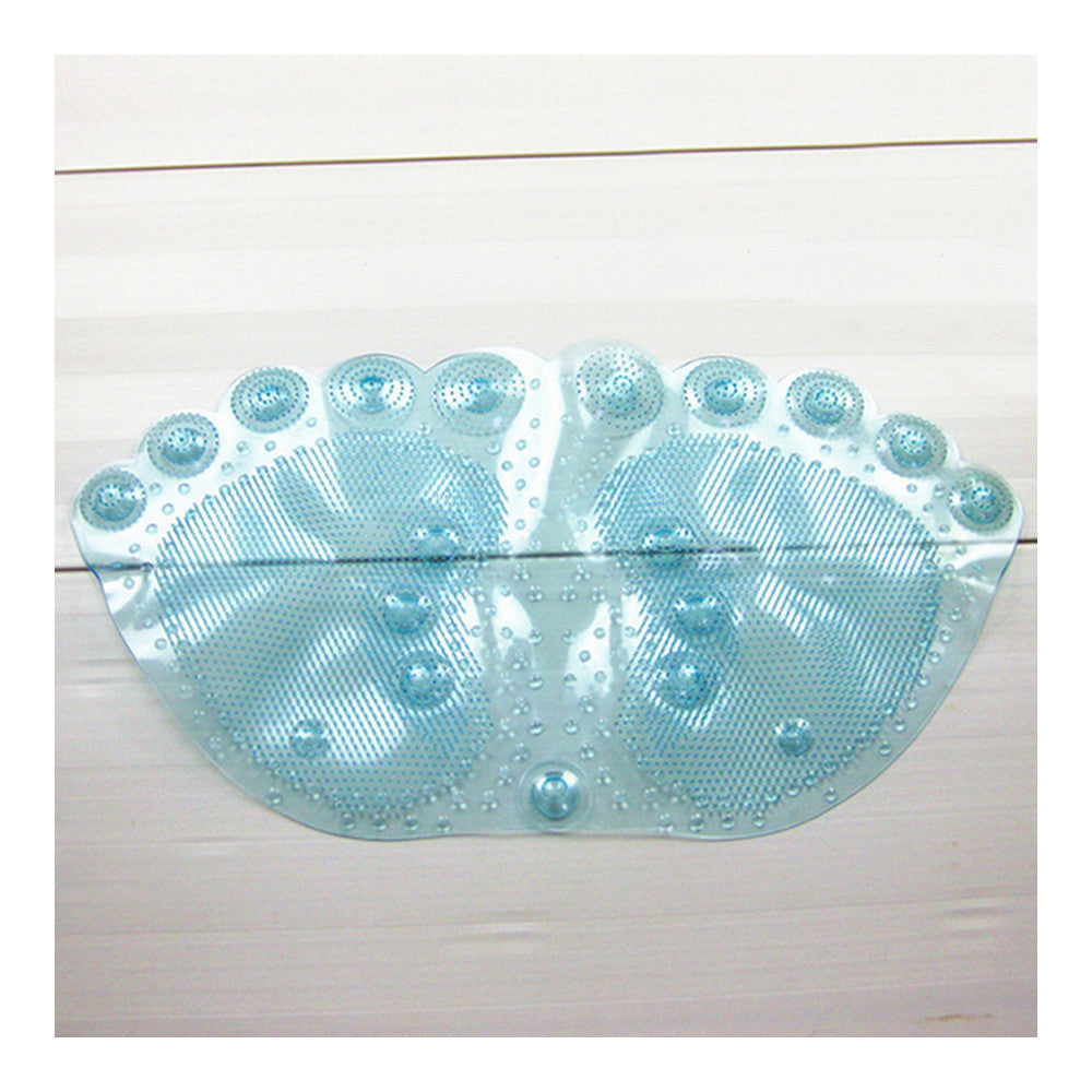 PVC Foot Shape Ground Floor Foot Mat Anti-skidding transparent green - Mega Save Wholesale & Retail - 1