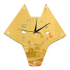 3D Silent Decoration Cute Animal Pattern Mirror Wall Clock   golden - Mega Save Wholesale & Retail