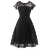 Summer Woman Sexy Big Peplum Lace Slim Dress   black   S - Mega Save Wholesale & Retail - 1