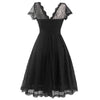 Summer Woman Sexy Big Peplum Lace Slim Dress   black   S - Mega Save Wholesale & Retail - 2