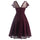 Summer Woman Sexy Big Peplum Lace Slim Dress   wine red   S - Mega Save Wholesale & Retail - 2