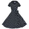 Summer Woman Bohemian Style Bubble Skirt Dot Dress    black dot   S - Mega Save Wholesale & Retail - 1