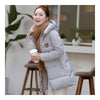 Super Long Down Coat Woman Thick Fashionable Thick   grey   M - Mega Save Wholesale & Retail - 3