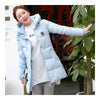 Super Long Down Coat Woman Thick Fashionable Thick   water blue   M - Mega Save Wholesale & Retail - 2