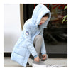 Super Long Down Coat Woman Thick Fashionable Thick   water blue   M - Mega Save Wholesale & Retail - 3