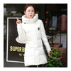 Super Long Down Coat Woman Thick Fashionable Thick   cream white   M - Mega Save Wholesale & Retail - 1