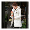 Super Long Down Coat Woman Thick Fashionable Thick   cream white   M - Mega Save Wholesale & Retail - 2