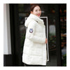 Super Long Down Coat Woman Thick Fashionable Thick   cream white   M - Mega Save Wholesale & Retail - 3