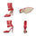 Roman Style Pointed High Heel Sandals   red