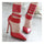 Roman Style Pointed High Heel Sandals   red