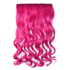 Colorful 5 Cards Wig Hair Extension    rose red 5C-PINK3#