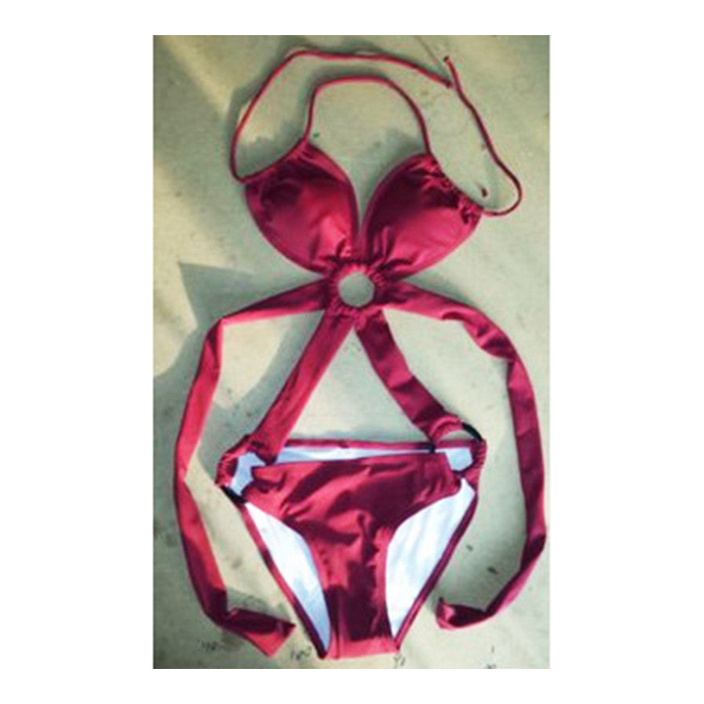 Women Swimsuit Monokini One-piece Swimwear   red   S - Mega Save Wholesale & Retail