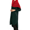 Muslim Long Shirt Solid Color Women Garments   dark green - Mega Save Wholesale & Retail - 1