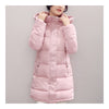 Winter Down Coat Woman Slim Hooded Thick Middle Long  pink   M - Mega Save Wholesale & Retail - 1